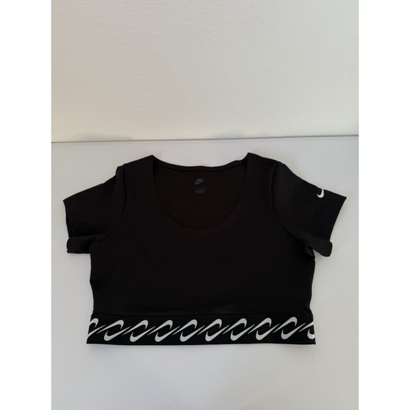 Nike Sportswear Essential Swoosh Women's Short-sleeve Top FN3666-010 Size Large - Picture 8 of 11